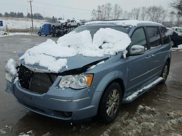 2A8HR64X98R648756 - 2008 CHRYSLER TOWN & COU BLUE photo 2