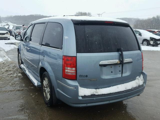 2A8HR64X98R648756 - 2008 CHRYSLER TOWN & COU BLUE photo 3