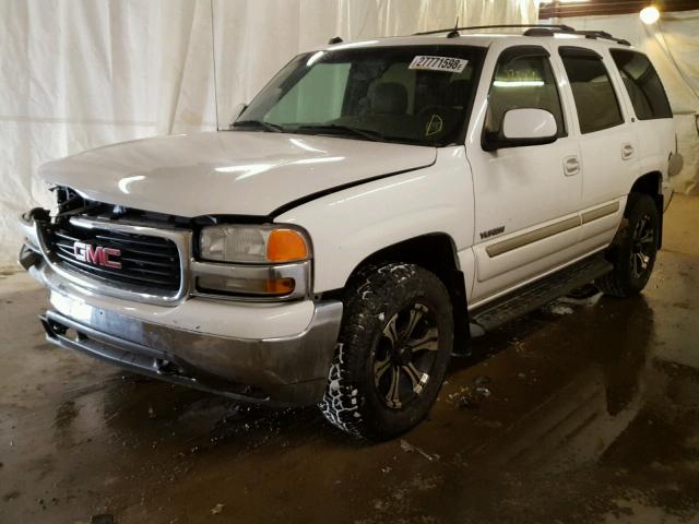 1GKEK13T25R188782 - 2005 GMC YUKON WHITE photo 2