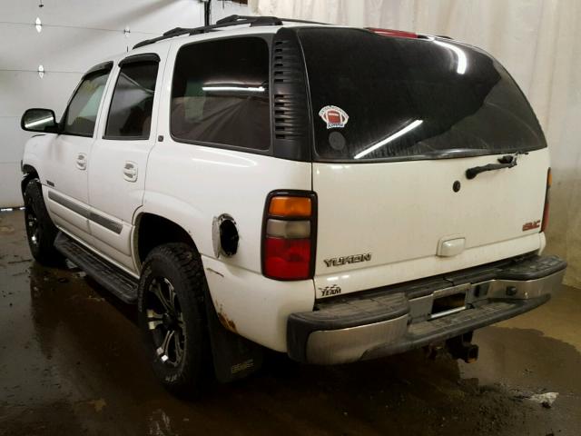 1GKEK13T25R188782 - 2005 GMC YUKON WHITE photo 3