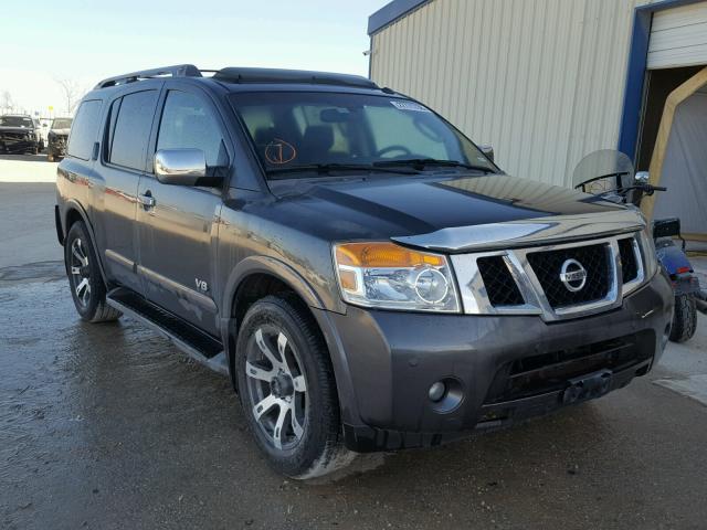 5N1BA08D08N605563 - 2008 NISSAN ARMADA SE GRAY photo 1