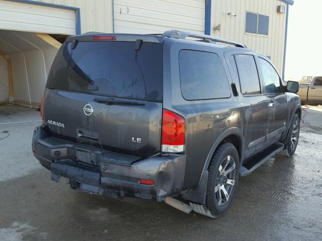 5N1BA08D08N605563 - 2008 NISSAN ARMADA SE GRAY photo 4