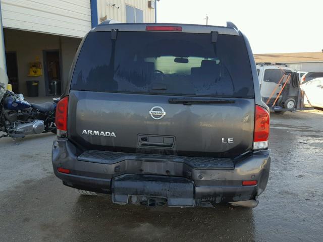 5N1BA08D08N605563 - 2008 NISSAN ARMADA SE GRAY photo 9