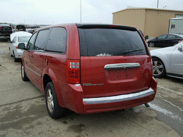 1D8HN54P28B104998 - 2008 DODGE GRAND CARA RED photo 3