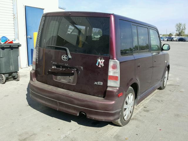 JTLKT324554030133 - 2005 TOYOTA SCION XB BROWN photo 4