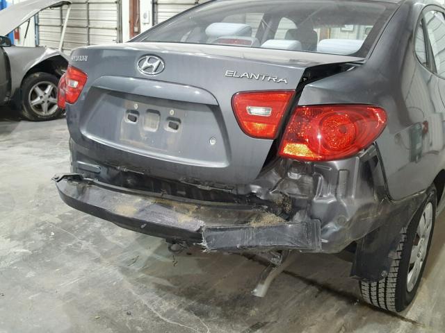 KMHDU46D38U521754 - 2008 HYUNDAI ELANTRA GL GRAY photo 9