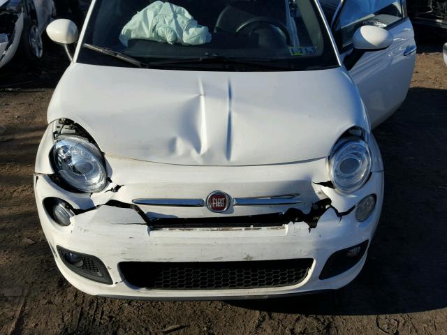 3C3CFFBRXGT133764 - 2016 FIAT 500 SPORT WHITE photo 7