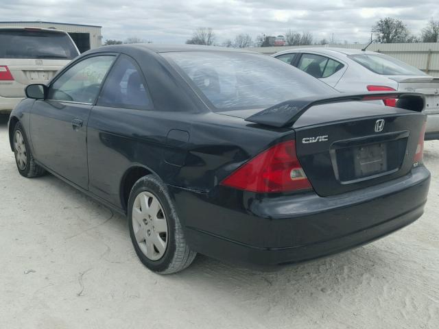 1HGEM22951L037032 - 2001 HONDA CIVIC SI BLACK photo 3