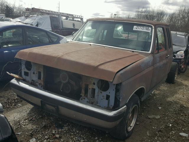 1FTEX15Y4KKA46542 - 1989 FORD F150 BLUE photo 2