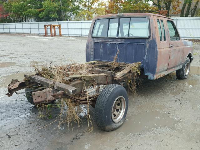 1FTEX15Y4KKA46542 - 1989 FORD F150 BLUE photo 4