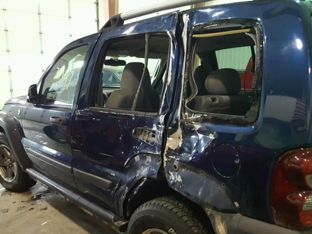 1J4GL38K75W536777 - 2005 JEEP LIBERTY RE BLUE photo 9