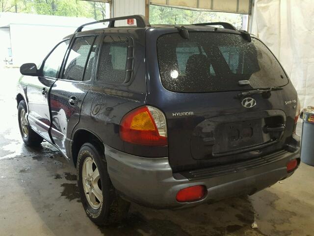 KM8SC13D84U610128 - 2004 HYUNDAI SANTA FE G BLUE photo 3