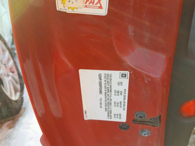 1G2WP12K8WF264863 - 1998 PONTIAC GRAND PRIX RED photo 10