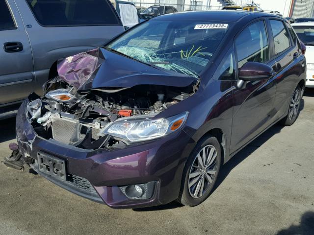 3HGGK5G85FM727045 - 2015 HONDA FIT EX PURPLE photo 2