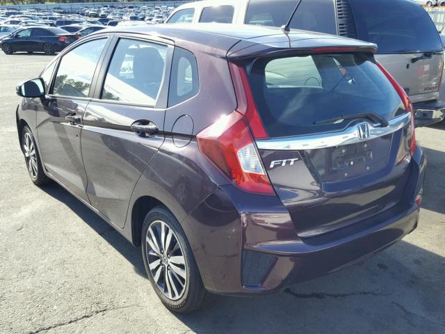 3HGGK5G85FM727045 - 2015 HONDA FIT EX PURPLE photo 3