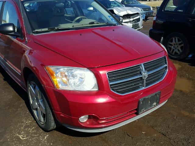 1B3HB78K27D339116 - 2007 DODGE CALIBER R/ RED photo 9