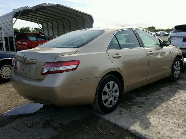 4T1BF3EK0BU200337 - 2011 TOYOTA CAMRY BASE GOLD photo 4