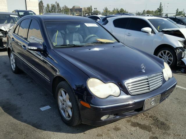 WDBRF61J02F260297 - 2002 MERCEDES-BENZ C 240 BLUE photo 1