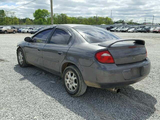 1B3ES56C43D175008 - 2003 DODGE NEON SXT GRAY photo 3