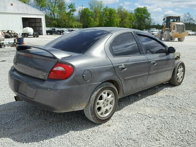 1B3ES56C43D175008 - 2003 DODGE NEON SXT GRAY photo 4