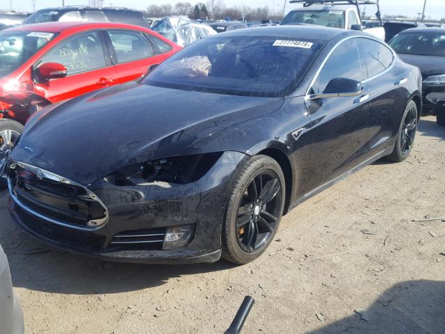 5YJSA1E21GF128815 - 2016 TESLA MODEL S BLACK photo 2