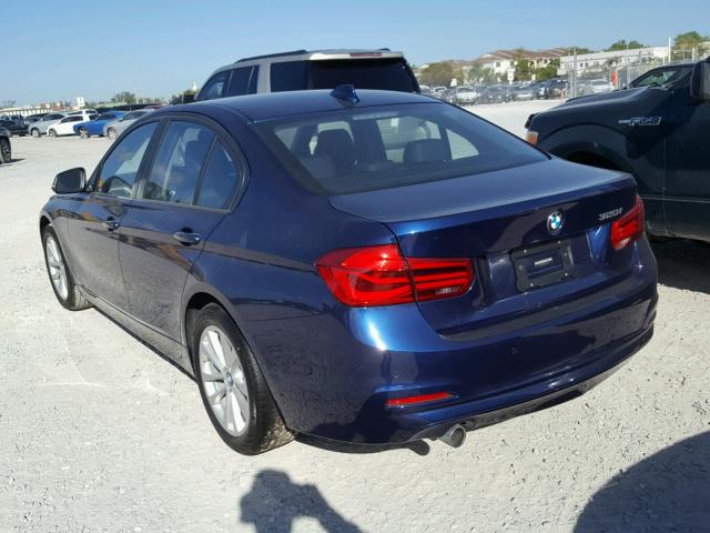 WBA8E1G52HNU13660 - 2017 BMW 320 I BLUE photo 3