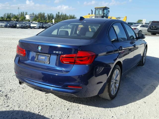 WBA8E1G52HNU13660 - 2017 BMW 320 I BLUE photo 4