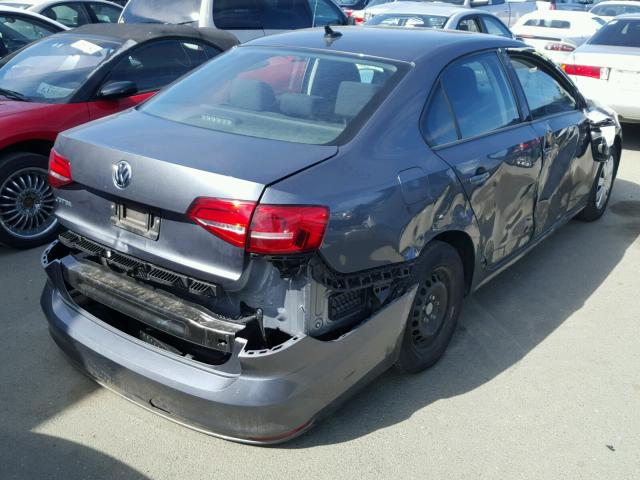 3VW2K7AJ8FM421714 - 2015 VOLKSWAGEN JETTA BASE 灰色 照片 4