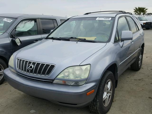 JTJGF10UX30158613 - 2003 LEXUS RX 300 SILVER photo 2