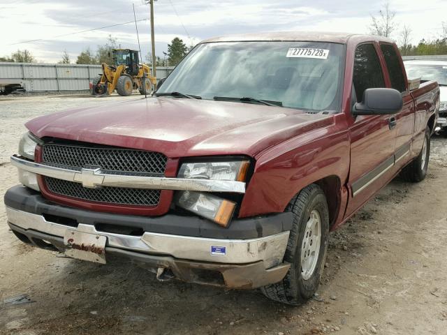 2GCEC19T741258204 - 2004 CHEVROLET SILVERADO MAROON photo 2