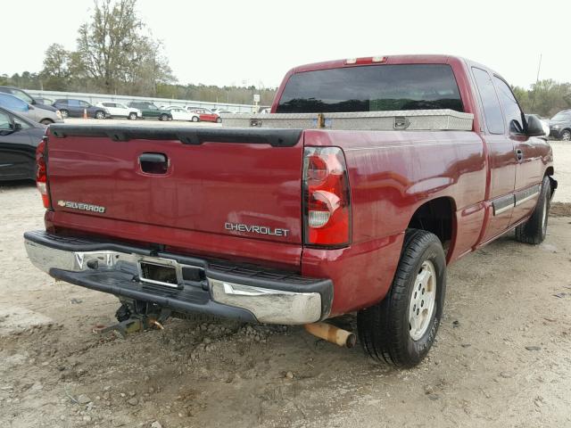 2GCEC19T741258204 - 2004 CHEVROLET SILVERADO MAROON photo 4