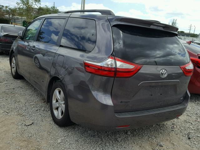 5TDKZ3DC6HS791521 - 2017 TOYOTA SIENNA LE GRAY photo 3