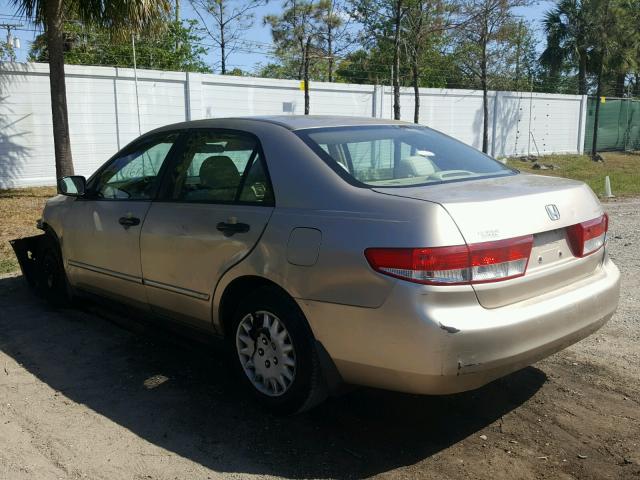 1HGCM56163A100344 - 2003 HONDA ACCORD DX GOLD photo 3