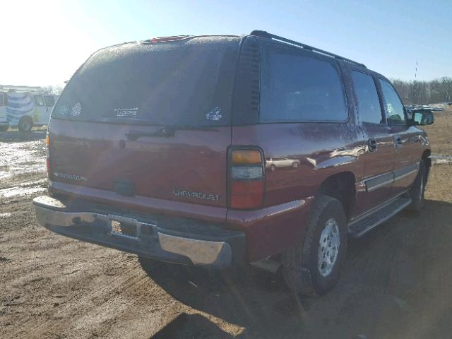 1GNFK16Z85J101215 - 2005 CHEVROLET SUBURBAN K MAROON photo 4