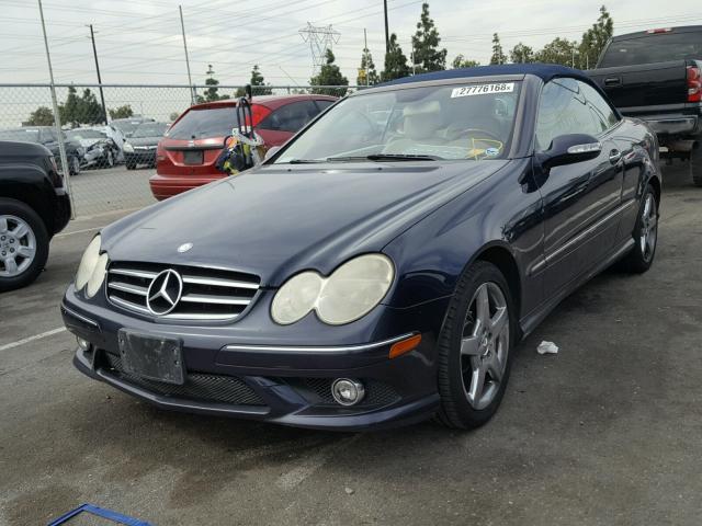 WDBTK75G96T066901 - 2006 MERCEDES-BENZ CLK 500 BLUE photo 2