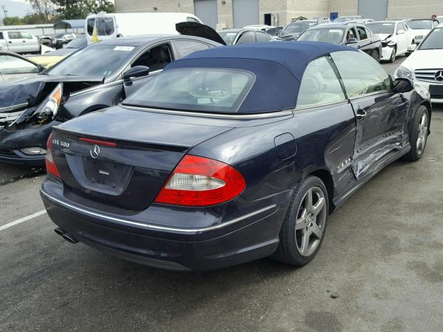 WDBTK75G96T066901 - 2006 MERCEDES-BENZ CLK 500 BLUE photo 4