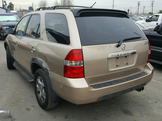 2HNYD18602H546229 - 2002 ACURA MDX TOURIN GOLD photo 3