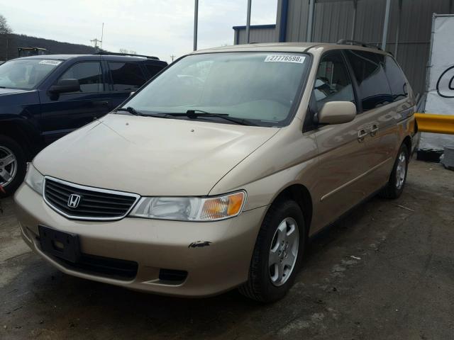 2HKRL18611H539020 - 2001 HONDA ODYSSEY EX GOLD photo 2