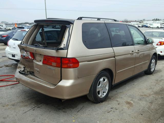 2HKRL18611H539020 - 2001 HONDA ODYSSEY EX GOLD photo 4