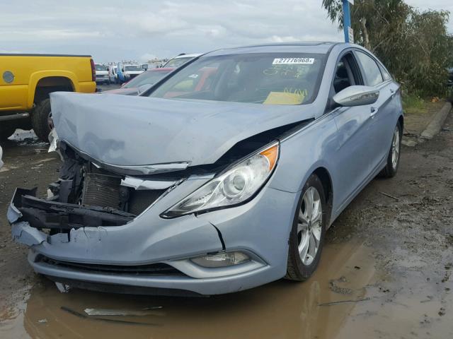 5NPEC4AC7BH030163 - 2011 HYUNDAI SONATA SE BLUE photo 2