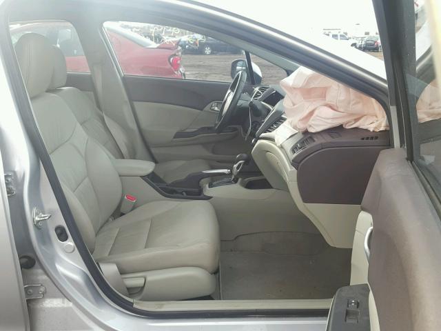 19XFB2F92CE041408 - 2012 HONDA CIVIC EXL SILVER photo 5