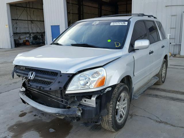 5FNYF18465B049307 - 2005 HONDA PILOT EX SILVER photo 2