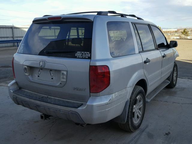 5FNYF18465B049307 - 2005 HONDA PILOT EX SILVER photo 4