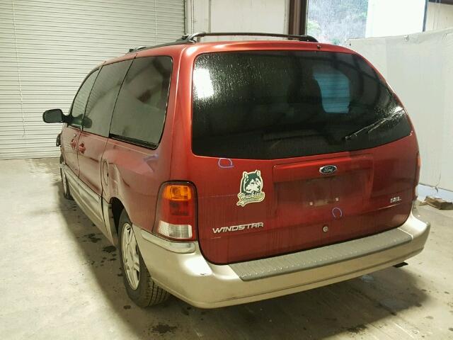 2FMZA58453BB71589 - 2003 FORD WINDSTAR L MAROON photo 3