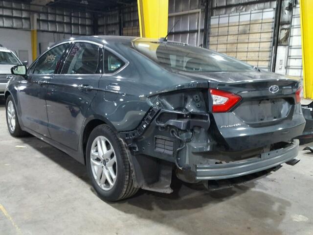 1FA6P0H73F5102384 - 2015 FORD FUSION SE GREEN photo 3