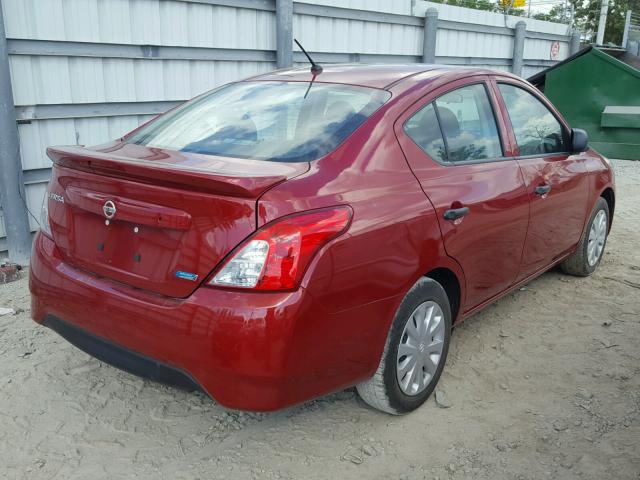 3N1CN7AP3FL938446 - 2015 NISSAN VERSA S RED photo 4