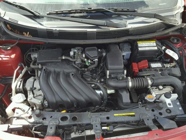 3N1CN7AP3FL938446 - 2015 NISSAN VERSA S RED photo 7