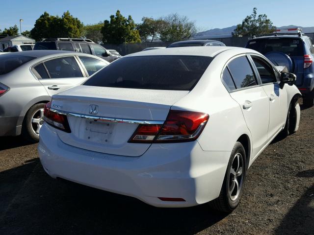 19XFB2F70FE273833 - 2015 HONDA CIVIC SE WHITE photo 4