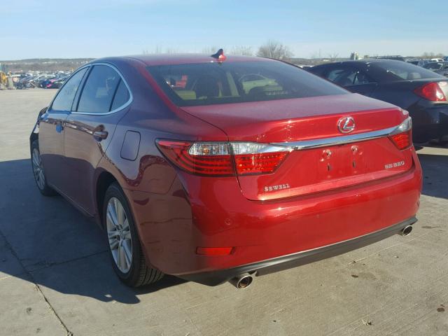 JTHBK1GGXD2070092 - 2013 LEXUS ES 350 RED photo 3