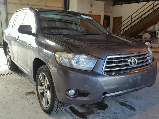 JTEES43A282074396 - 2008 TOYOTA HIGHLANDER CHARCOAL photo 1